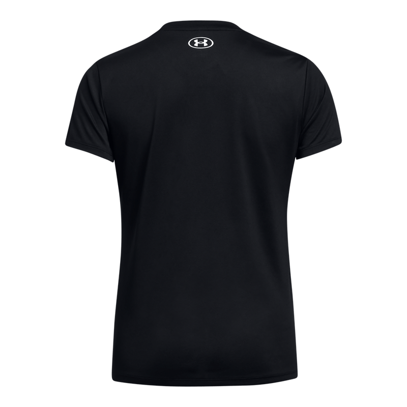 Camiseta-Manga-Corta-under-armour-para-mujer-Tech-Ssv--Solid-para-entrenamiento-color-negro.-Reverso-Sin-Modelo