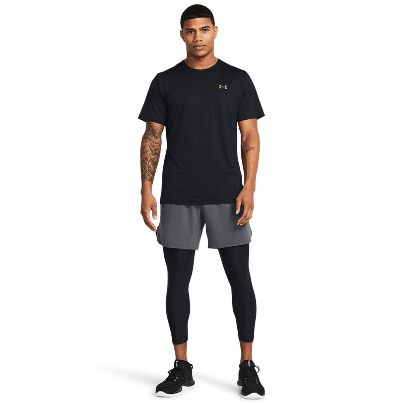 Camiseta-Manga-Corta-under-armour-para-hombre-Ua-Rush-Vent-Ss-para-entrenamiento-color-negro.-Outfit-Completo