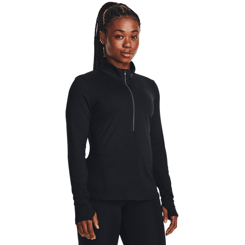Hoodie-under-armour-para-mujer-Ua-Qualifier-Run-1-2-Zip-para-correr-color-negro.-Frente-Sin-Modelo