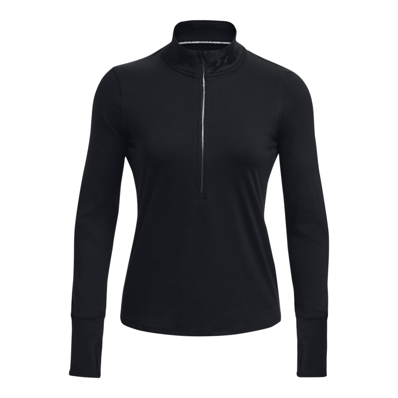 Hoodie-under-armour-para-mujer-Ua-Qualifier-Run-1-2-Zip-para-correr-color-negro.-Frente-Sin-Modelo