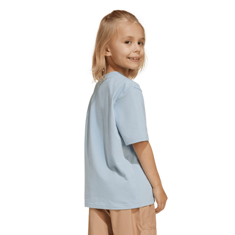Camiseta-Manga-Corta-adidas-para-niño-Lk-Dy-Mm-T-para-moda-color-azul.-Frente-Sin-Modelo