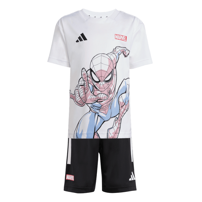 Conjunto-adidas-para-niño-Lk-Mrvl-Sm-Tset-para-moda-color-blanco.-Lateral-Sobre-Modelo