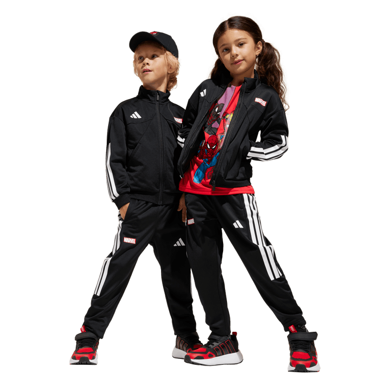 Sudadera-adidas-para-niño-Lk-Mrvl-Sm-Ts-para-moda-color-negro.-Frente-Unisex-Modelo