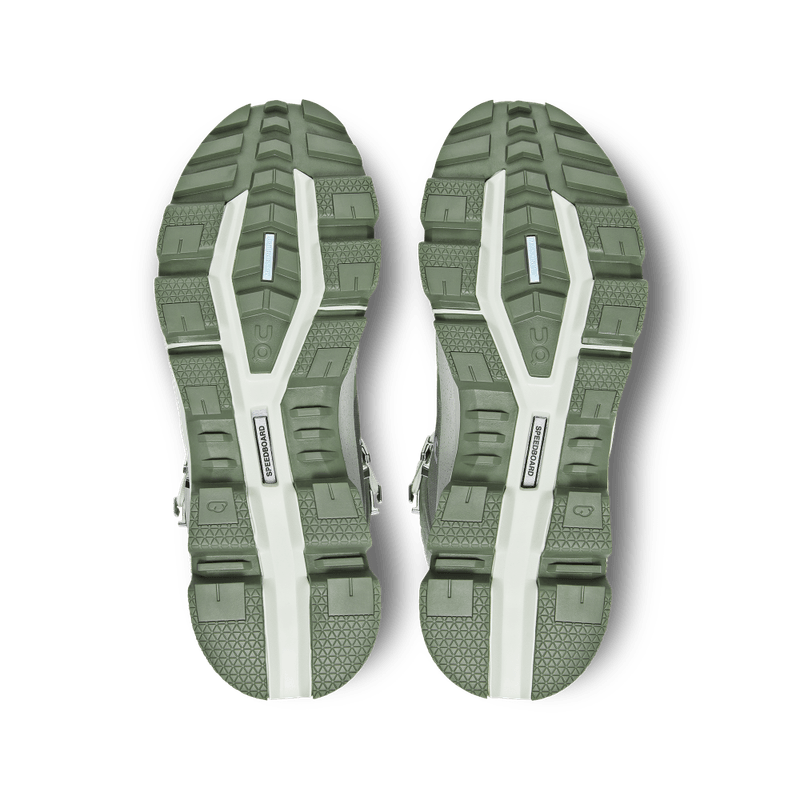 Tenis-on-para-hombre-Cloudrock-Waterproof-para-outdoor-color-verde.-Suela