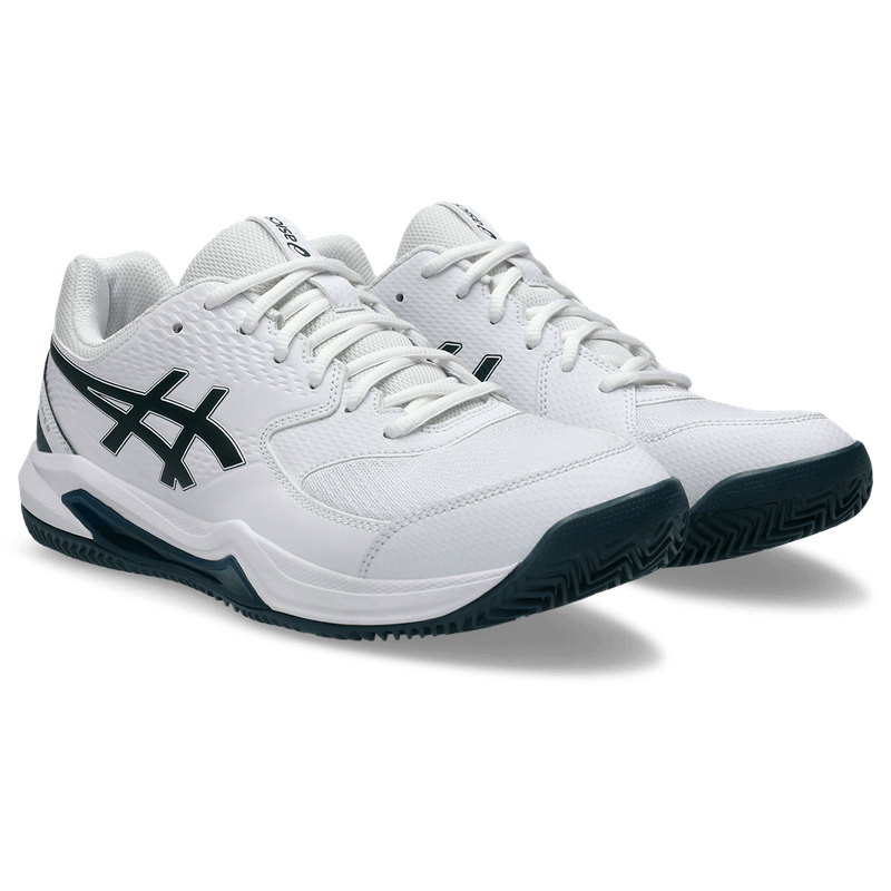 Tenis-asics-para-hombre-Gel-Dedicate-8-Clay-para-tenis-color-blanco.-Par-Alineados