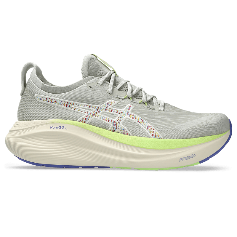 Tenis-asics-para-hombre-Gel-Nimbus-27-Tr-para-correr-color-verde.-Lateral-Externa-Derecha