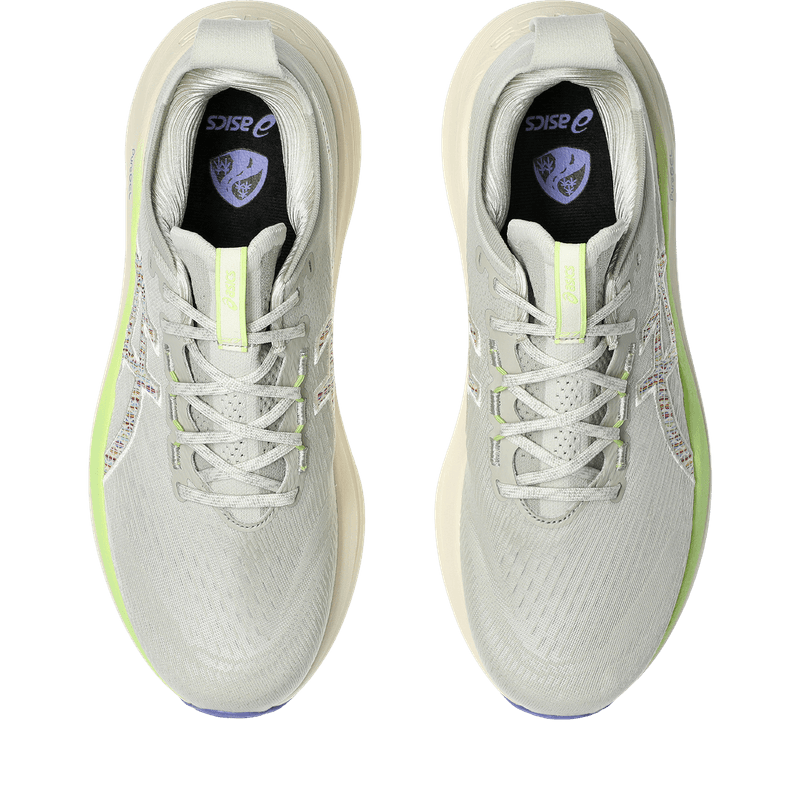 Tenis-asics-para-hombre-Gel-Nimbus-27-Tr-para-correr-color-verde.-Capellada