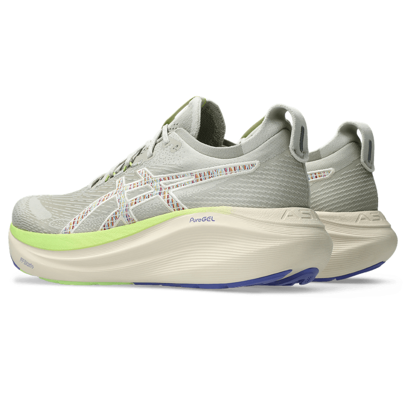 Tenis-asics-para-hombre-Gel-Nimbus-27-Tr-para-correr-color-verde.-Detalle-1