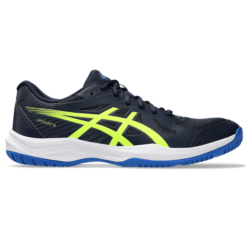 Tenis-asics-para-hombre-Upcourt-6-para-indoor-color-azul.-Lateral-Externa-Derecha