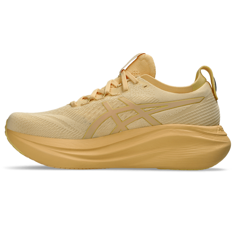Tenis-asics-para-hombre-Gel-Nimbus-27-Lite-Show-para-correr-color-naranja.-Lateral-Externa-Izquierda