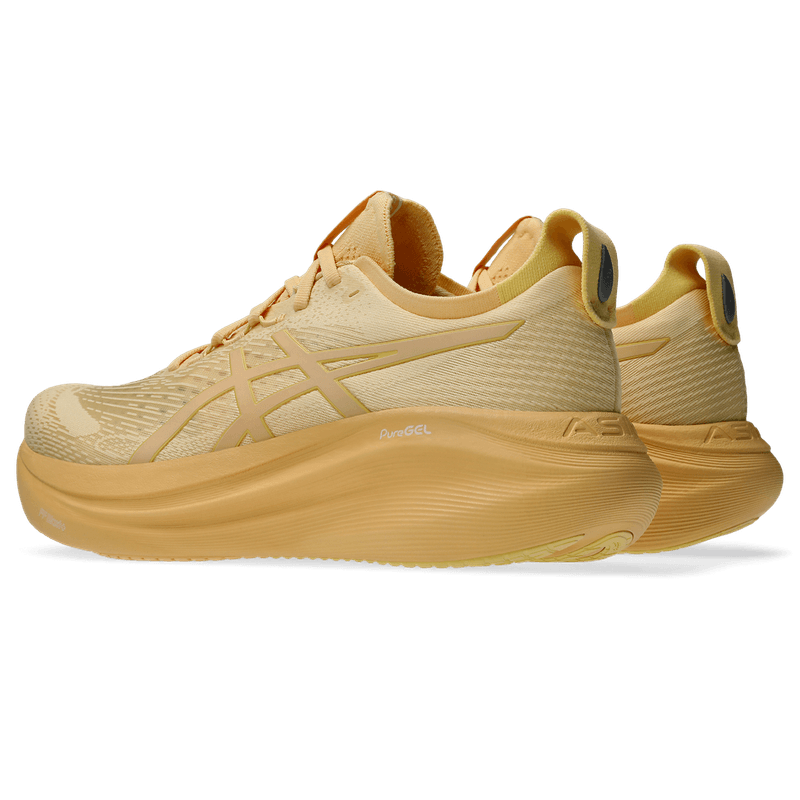 Tenis-asics-para-hombre-Gel-Nimbus-27-Lite-Show-para-correr-color-naranja.-Detalle-1