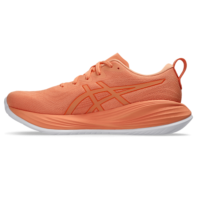 Tenis-asics-para-hombre-Gel-Cumulus-27-Lite-Show-para-correr-color-naranja.-Lateral-Externa-Izquierda