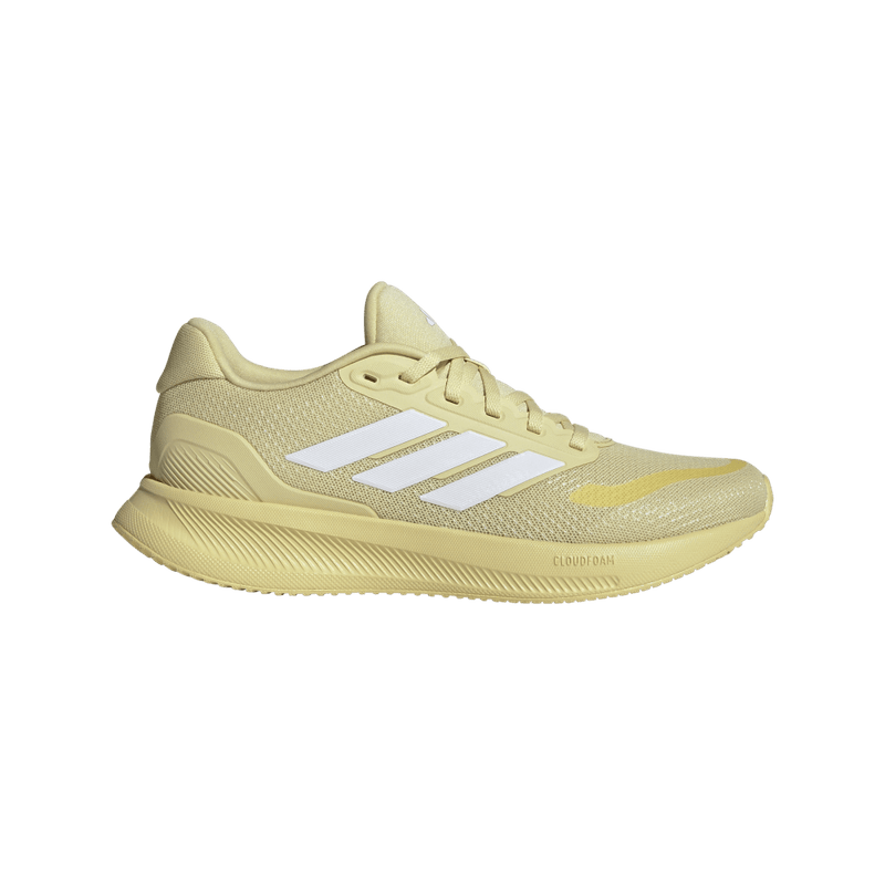 Tenis-adidas-para-mujer-Runfalcon-5-W-para-correr-color-amarillo.-Lateral-Externa-Derecha