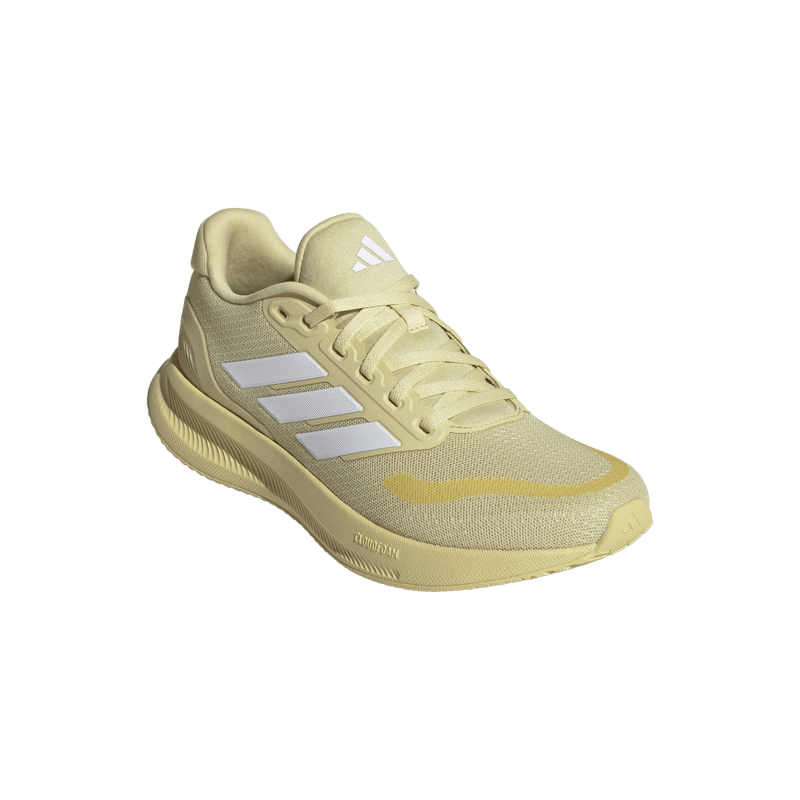 Tenis-adidas-para-mujer-Runfalcon-5-W-para-correr-color-amarillo.-Par-Alineados