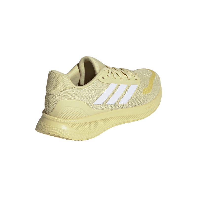 Tenis-adidas-para-mujer-Runfalcon-5-W-para-correr-color-amarillo.-Par-Laterales