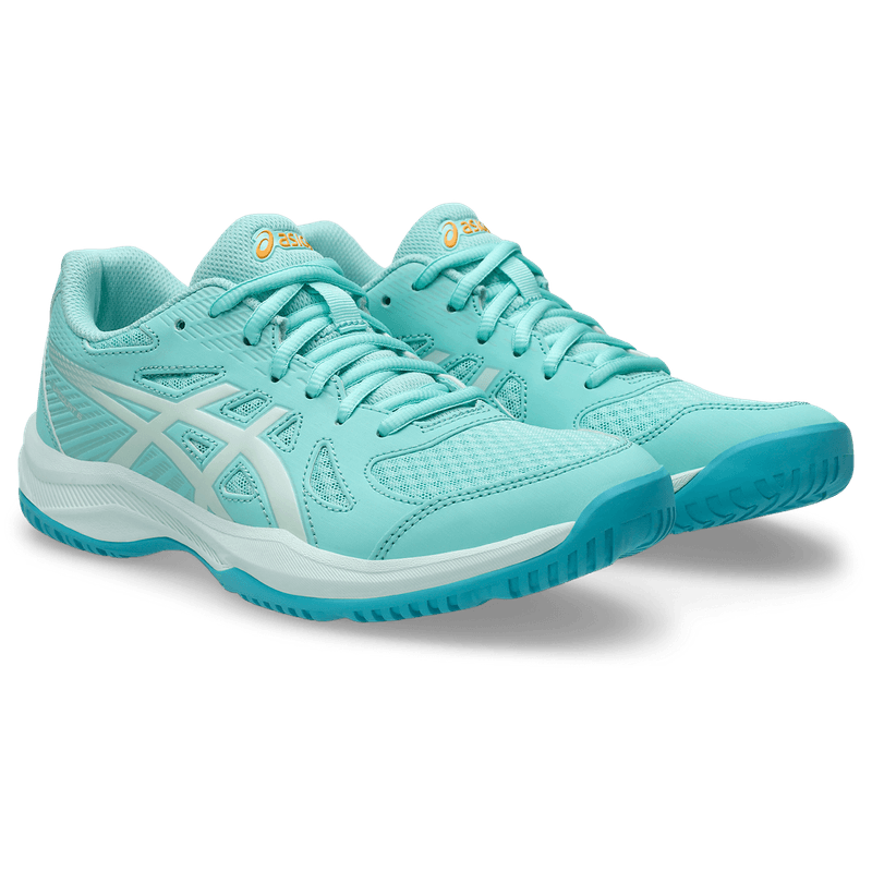 Tenis-asics-para-mujer-Upcourt-6-para-indoor-color-azul.-Par-Alineados