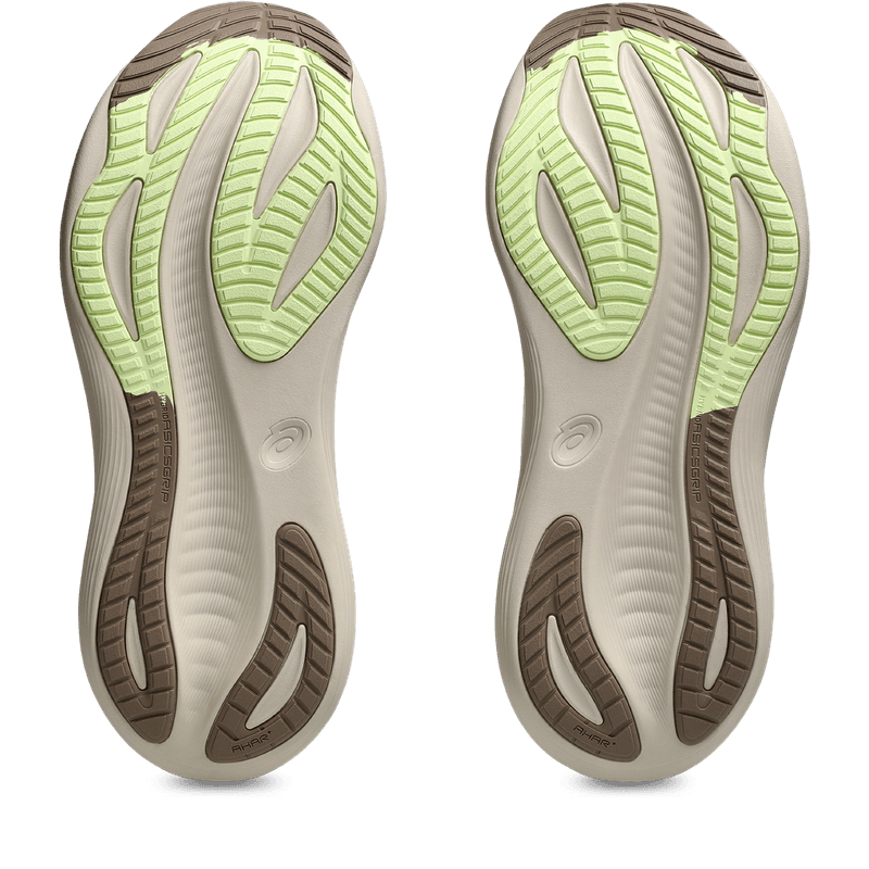 Tenis-asics-para-mujer-Gel-Nimbus-27-para-correr-color-beige.-Suela