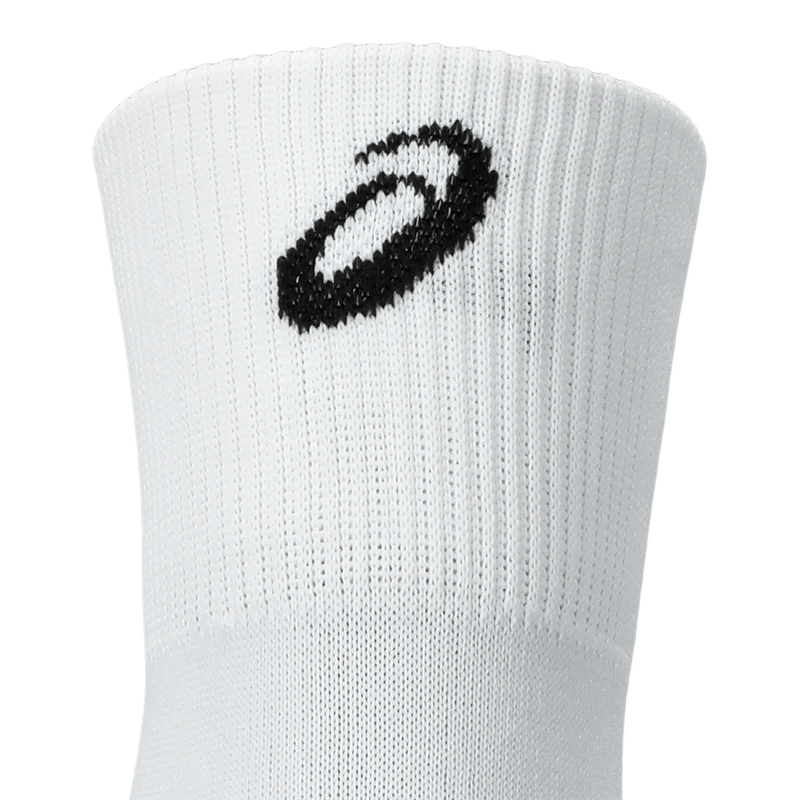 Medias-asics-unisex-Running-Quarter-3P-para-correr-color-blanco.-Frente-Sin-Modelo