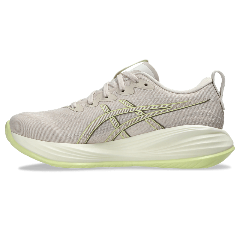 Tenis-asics-para-mujer-Gel-Cumulus-27-para-correr-color-beige.-Lateral-Externa-Izquierda