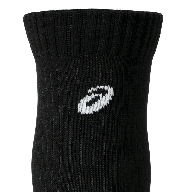 Medias-asics-unisex-Practice-Quarter-3P-para-entrenamiento-color-negro.-Frente-Sin-Modelo