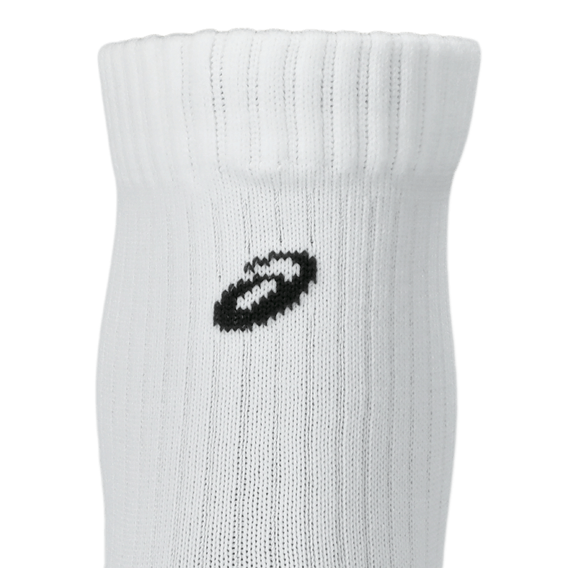 Medias-asics-unisex-Practice-Quarter-3P-para-entrenamiento-color-blanco.-Frente-Sin-Modelo