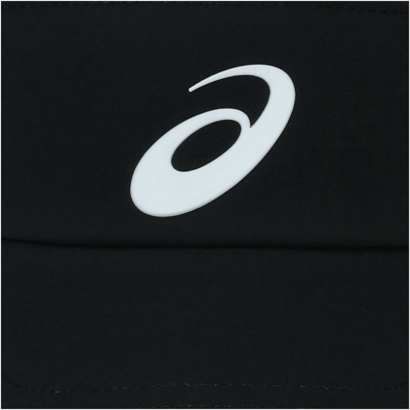 Visera-asics-unisex-Performance-Visor-para-tenis-color-negro.-Frente-Sin-Modelo
