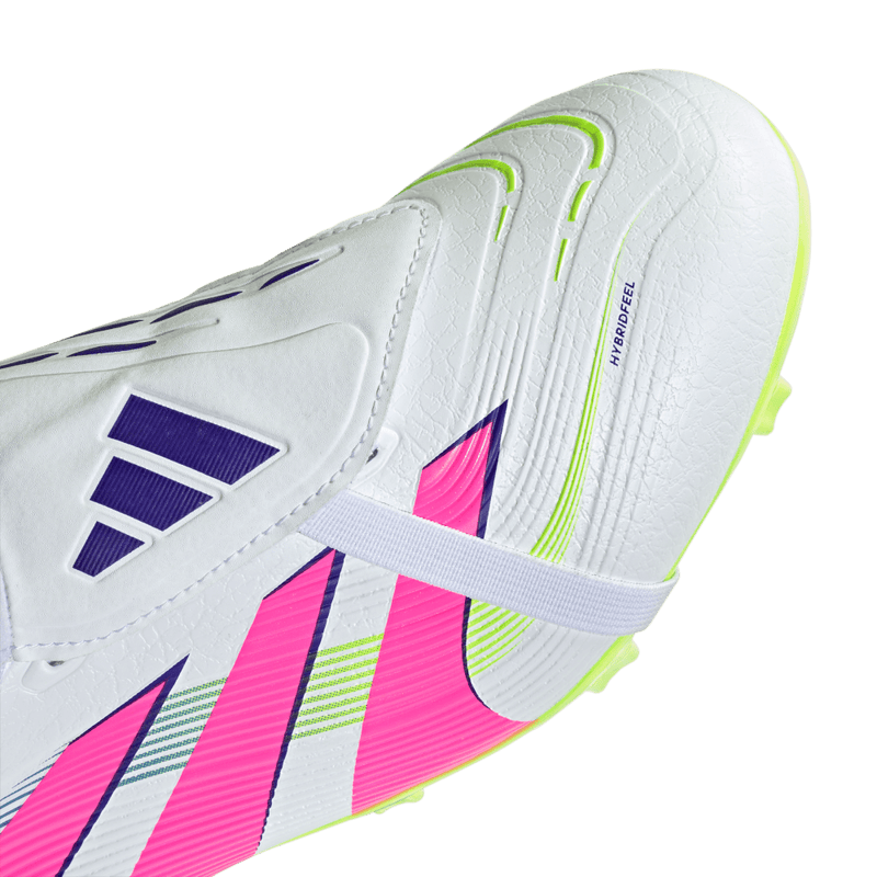 Guayos-adidas-unisex-Predator-League-Ft-para-futbol-color-blanco.-Lateral-Y-Suela