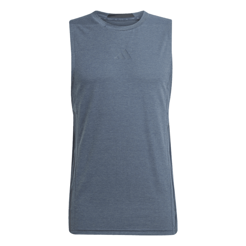 Camiseta-Manga-Sisa-adidas-para-hombre-D4T-3S-Tank-para-entrenamiento-color-azul.-Frontal-Sobre-Modelo