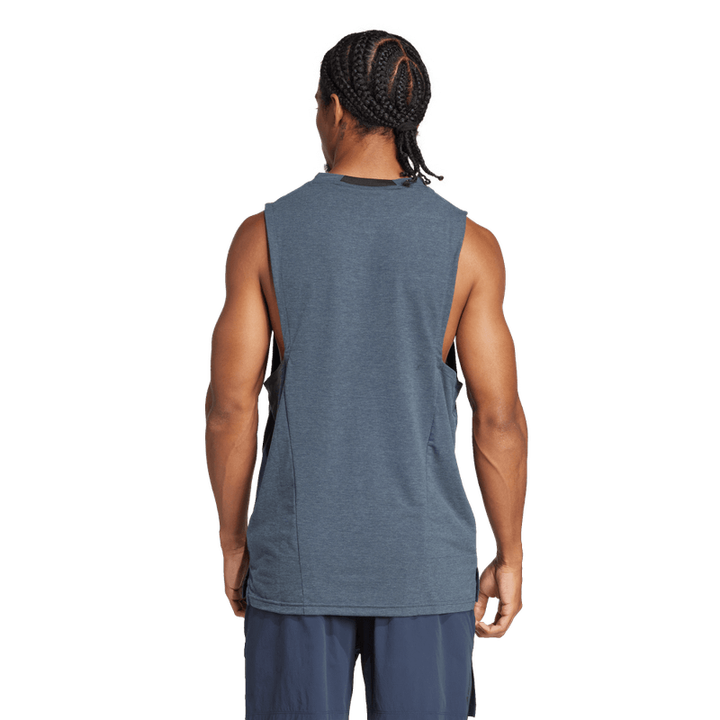 Camiseta-Manga-Sisa-adidas-para-hombre-D4T-3S-Tank-para-entrenamiento-color-azul.-Frente-Sin-Modelo