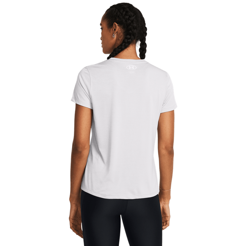 Camiseta-Manga-Corta-under-armour-para-mujer-Tech-Ssv--Twist-para-entrenamiento-color-gris.-Reverso-Sin-Modelo