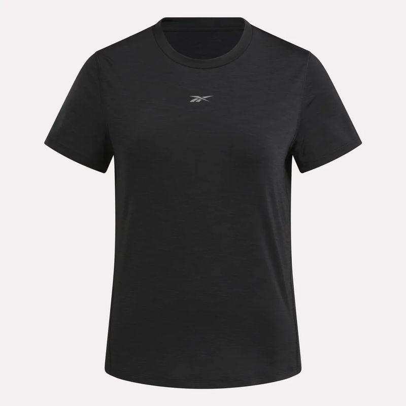 Camiseta-Manga-Corta-reebok-para-mujer-Rbk-Chill-Athletic-Tee-para-entrenamiento-color-negro.-Reflectores