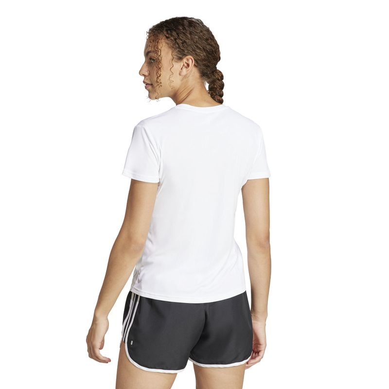 Camiseta-Manga-Corta-adidas-para-mujer-Adizero-E-Tee-para-correr-color-blanco.-Reverso-Sobre-Modelo