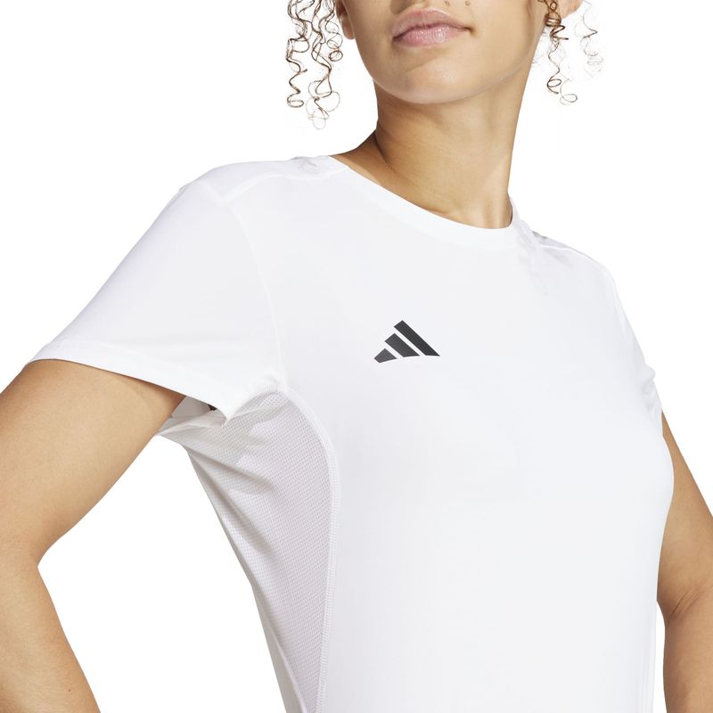 Camiseta-Manga-Corta-adidas-para-mujer-Adizero-E-Tee-para-correr-color-blanco.-Detalle-3