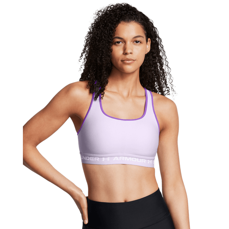 Top-under-armour-para-mujer-Crossback-Mid-Bra-para-entrenamiento-color-morado.-Frente-Sin-Modelo