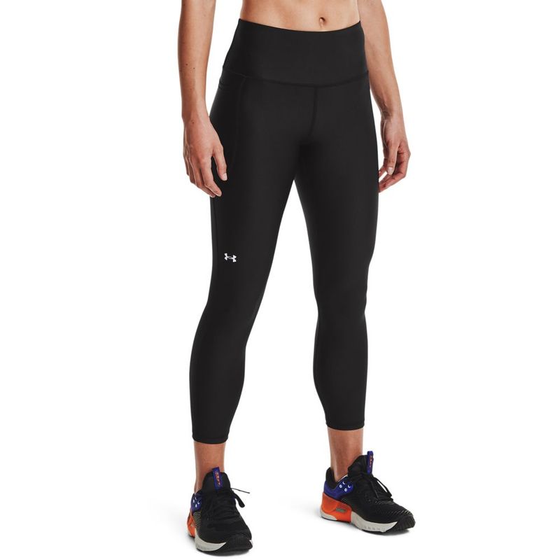 Licra-under-armour-para-mujer-Hg-Armour-Hi-Ankle-Leg-para-entrenamiento-color-negro.-Frente-Sobre-Modelo