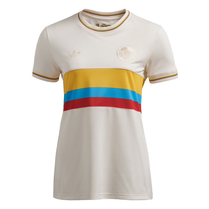Camiseta-Manga-Corta-adidas-para-mujer-Fcf-Anniv-Jsy-W-para-futbol-color-blanco.-Frente-Sin-Modelo