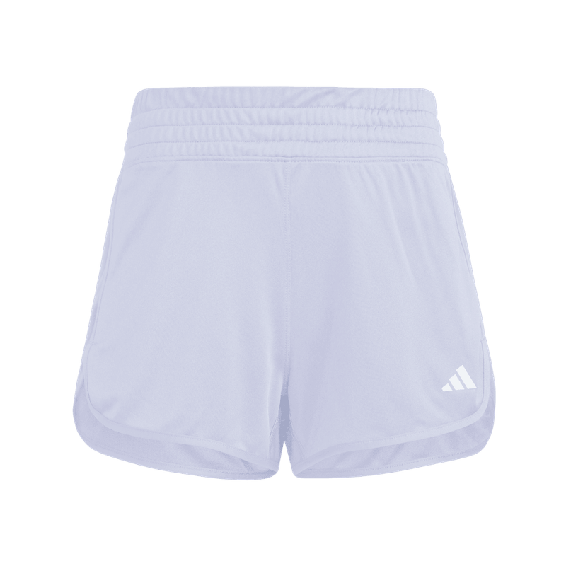 Pantaloneta-adidas-para-mujer-Pacer-Knit-High-para-entrenamiento-color-morado.-Frente-Sobre-Modelo