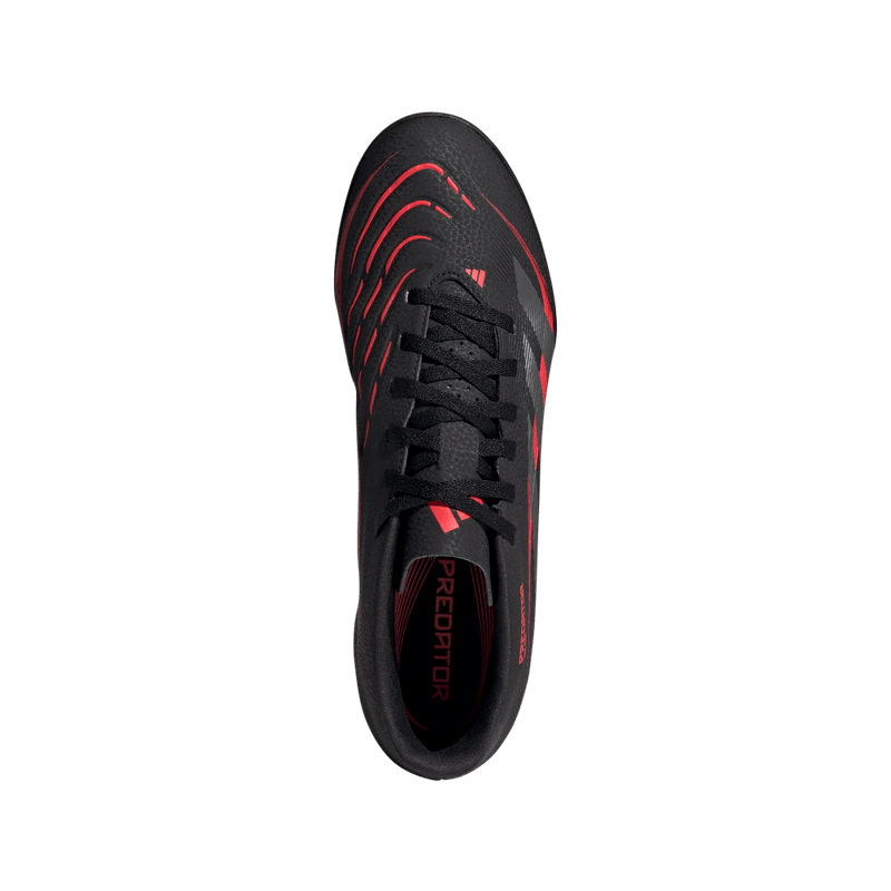Guayos-adidas-unisex-Predator-Club-Tf-para-futbol-color-negro.-Vista-Lateral-Pares