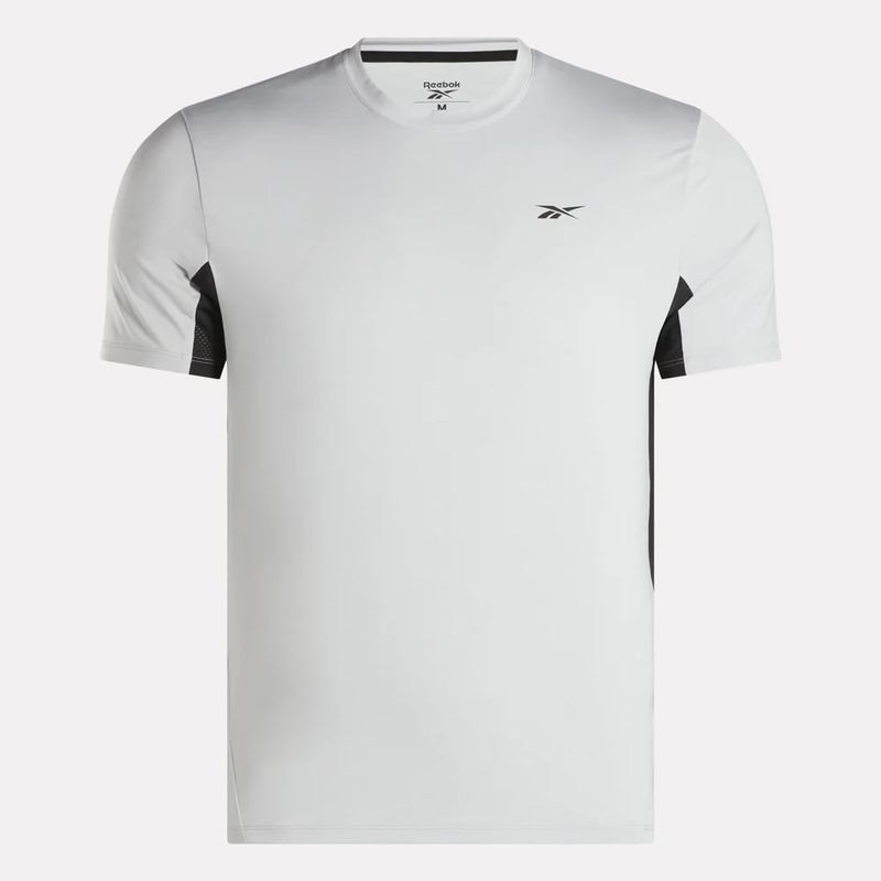 Camiseta-Manga-Corta-reebok-para-hombre-Athlete-Tee-2.0-Rbk-Chill-para-entrenamiento-color-gris.-Reflectores