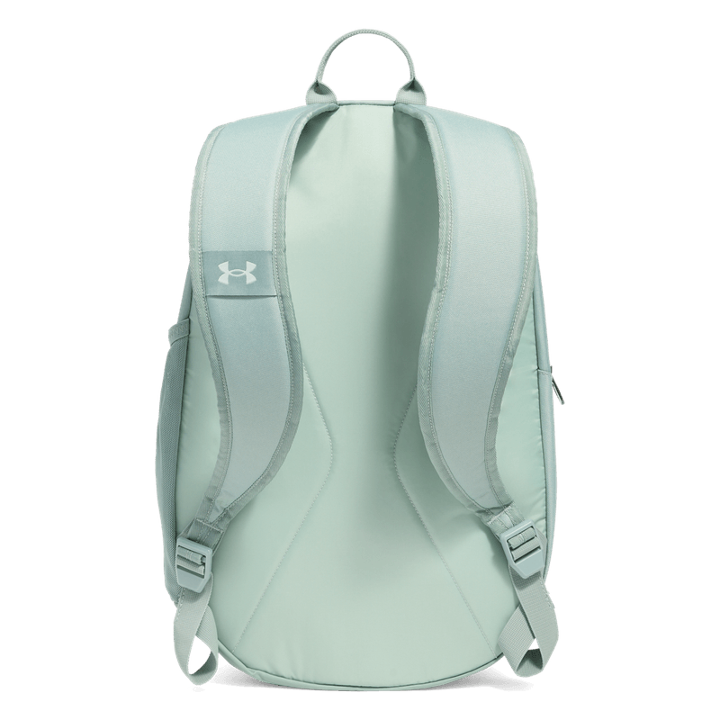 Morral-under-armour-unisex-Ua-Hustle-Lite-Backpack-para-entrenamiento-color-verde.-Reverso-Sin-Modelo