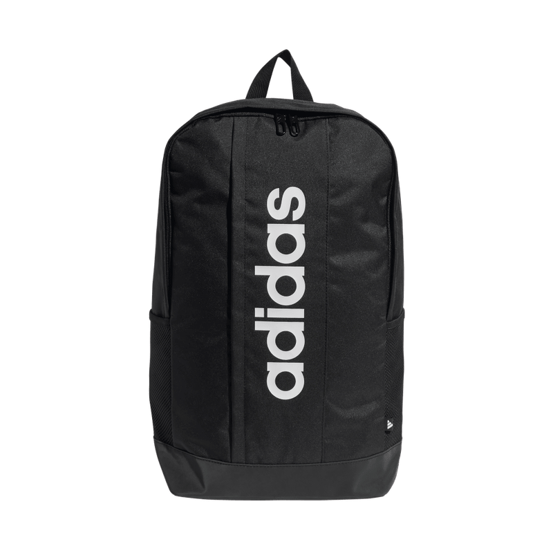 Morral-adidas-unisex-Linear-Backpack-para-moda-color-negro.-Frente-Sin-Modelo