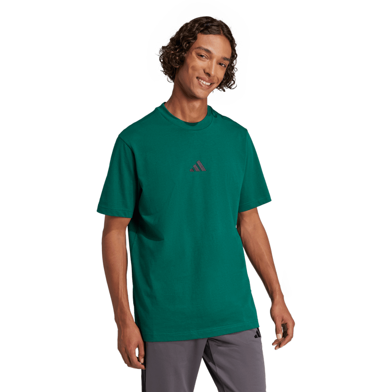 Camiseta-Manga-Corta-adidas-para-hombre-M-Sl-Sj-T-para-moda-color-verde.-Detalle-Posterior