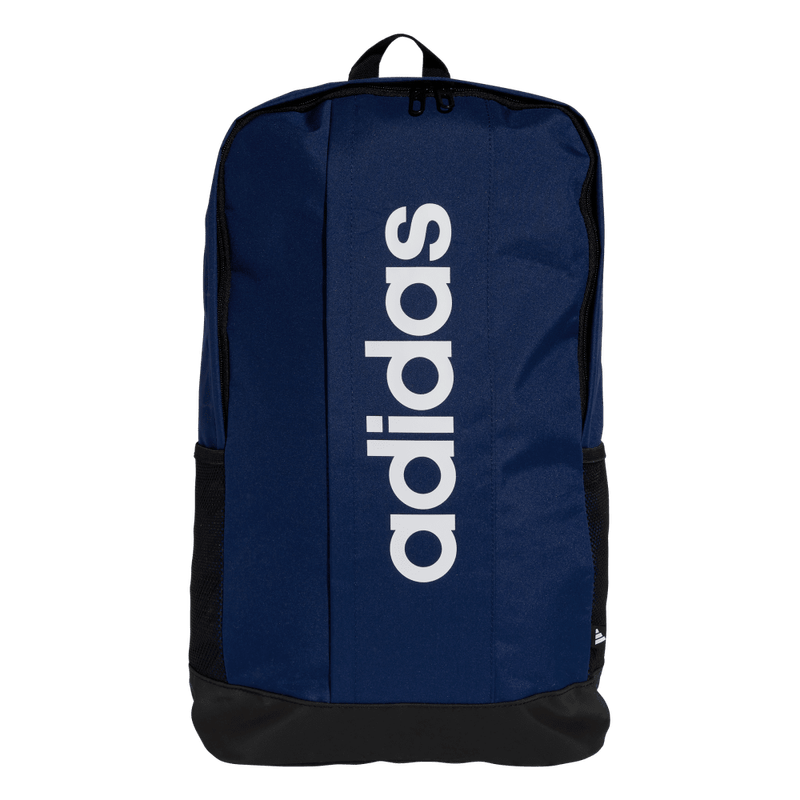 Morral-adidas-unisex-Linear-Backpack-para-moda-color-azul.-Frente-Sin-Modelo