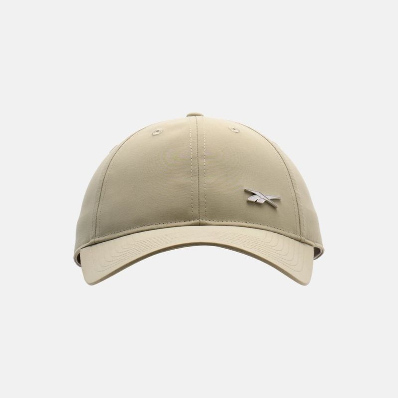 Gorra-reebok-para-hombre-Te-Badge-Cap-para-entrenamiento-color-beige.-Frente-Sin-Modelo-