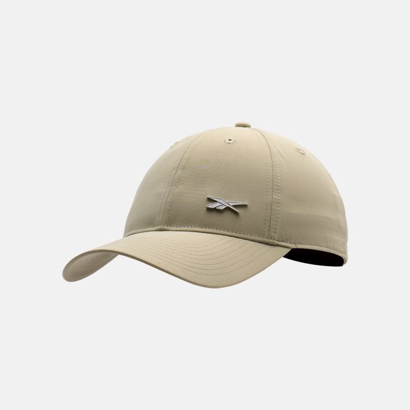 Gorra-reebok-para-hombre-Te-Badge-Cap-para-entrenamiento-color-beige.-Reverso-Sin-Modelo-