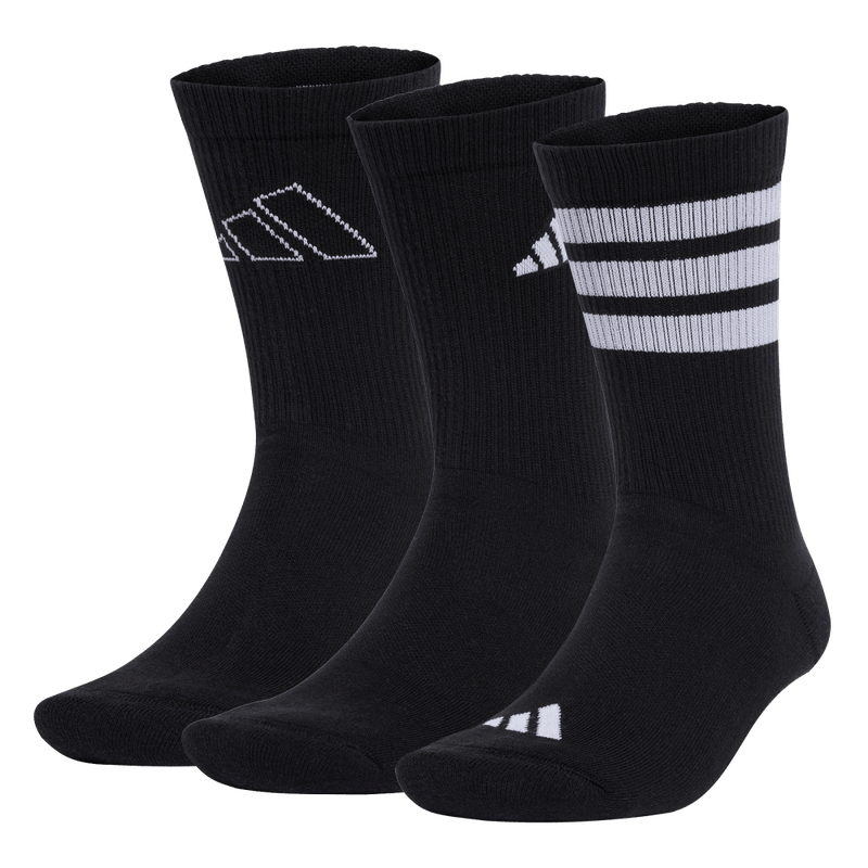 Medias-adidas-unisex-Logo-Pack-3Pp-para-moda-color-negro.-Frente-Sin-Modelo