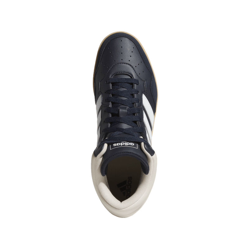 Tenis-adidas-unisex-Hoops-4.0-Mid-para-moda-color-azul.-Capellada
