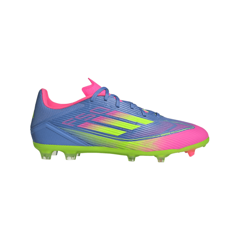 Guayos-adidas-unisex-F50-League-Fg-Mg-para-futbol-color-azul.-Lateral-Externa-Derecha