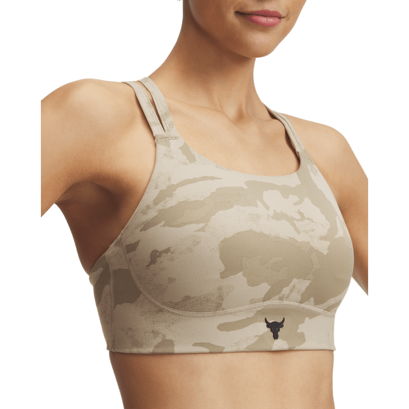 Top-under-armour-para-mujer-Pjt-Rck-Bralette-para-entrenamiento-color-beige.-Frente-Sin-Modelo