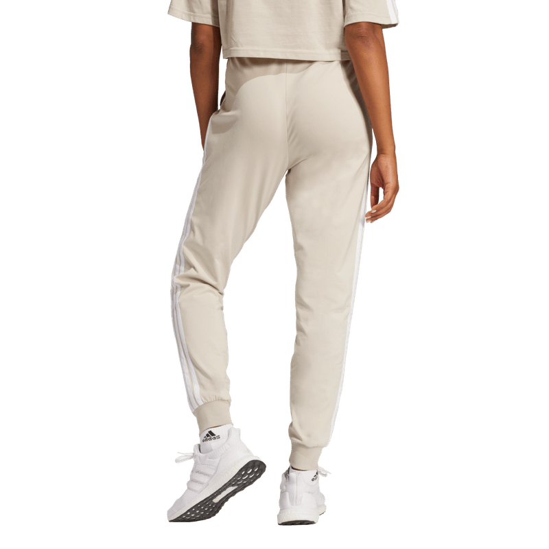 Pantalon-adidas-para-mujer-W-3S-Sj-Jogger-para-moda-color-beige.-Frente-Sin-Modelo